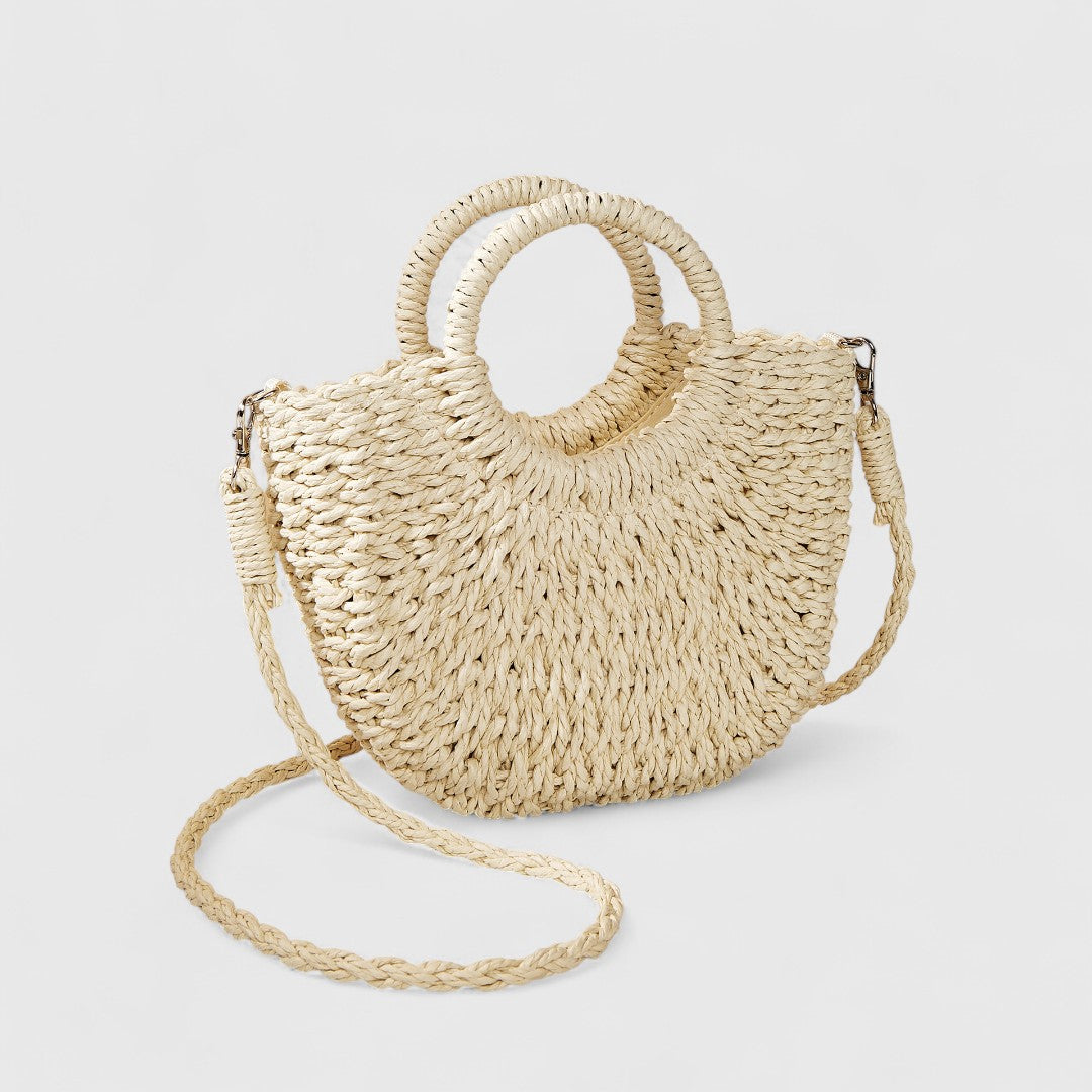 Kaiti Elegant Straw Shoulder Bag Natural Texture Classic