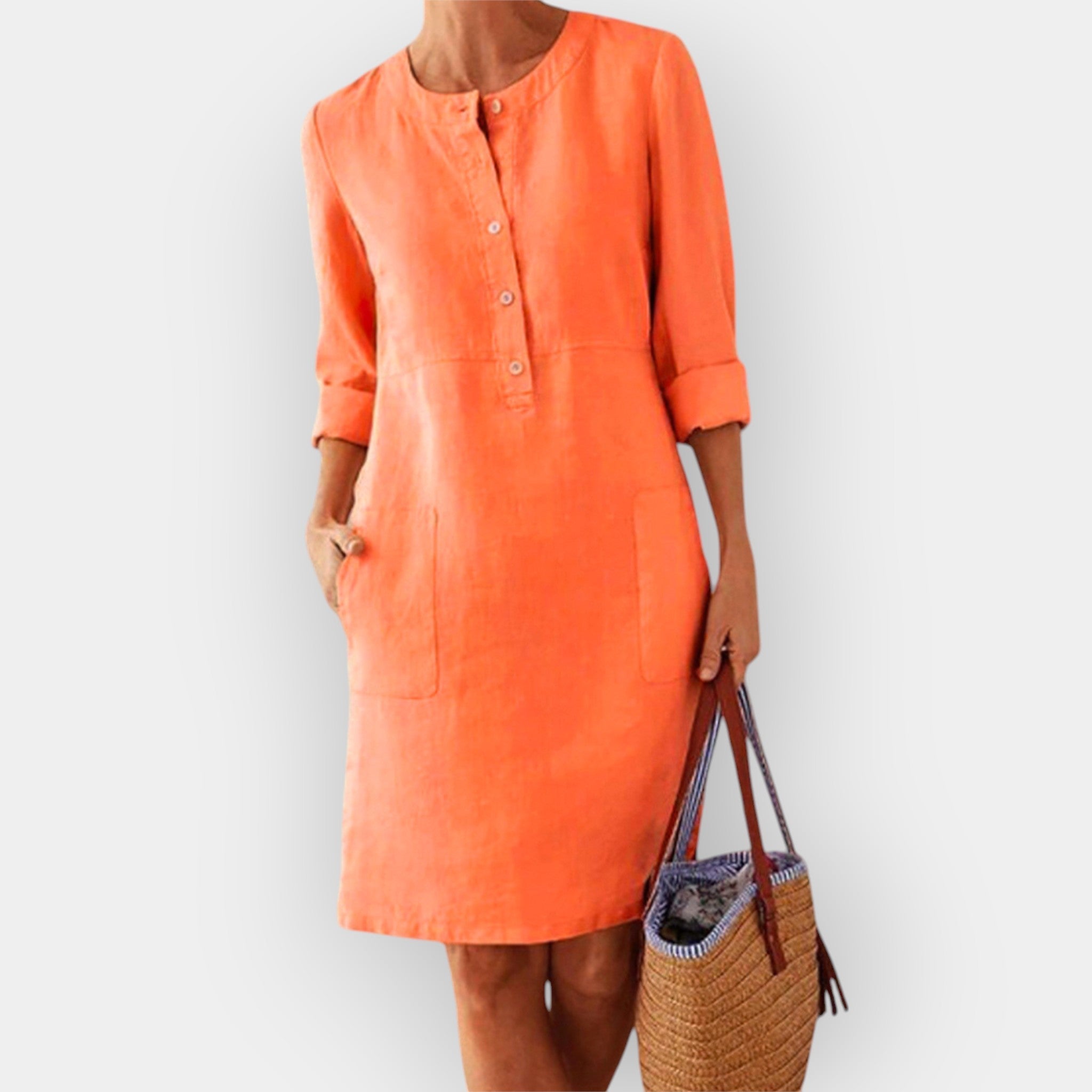 Cotton Midi Dress With Elegant Simplicity For All Occasions