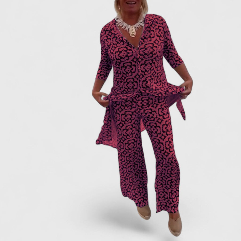 Carmela Vintage Set With Distinctive Prints And Buttons