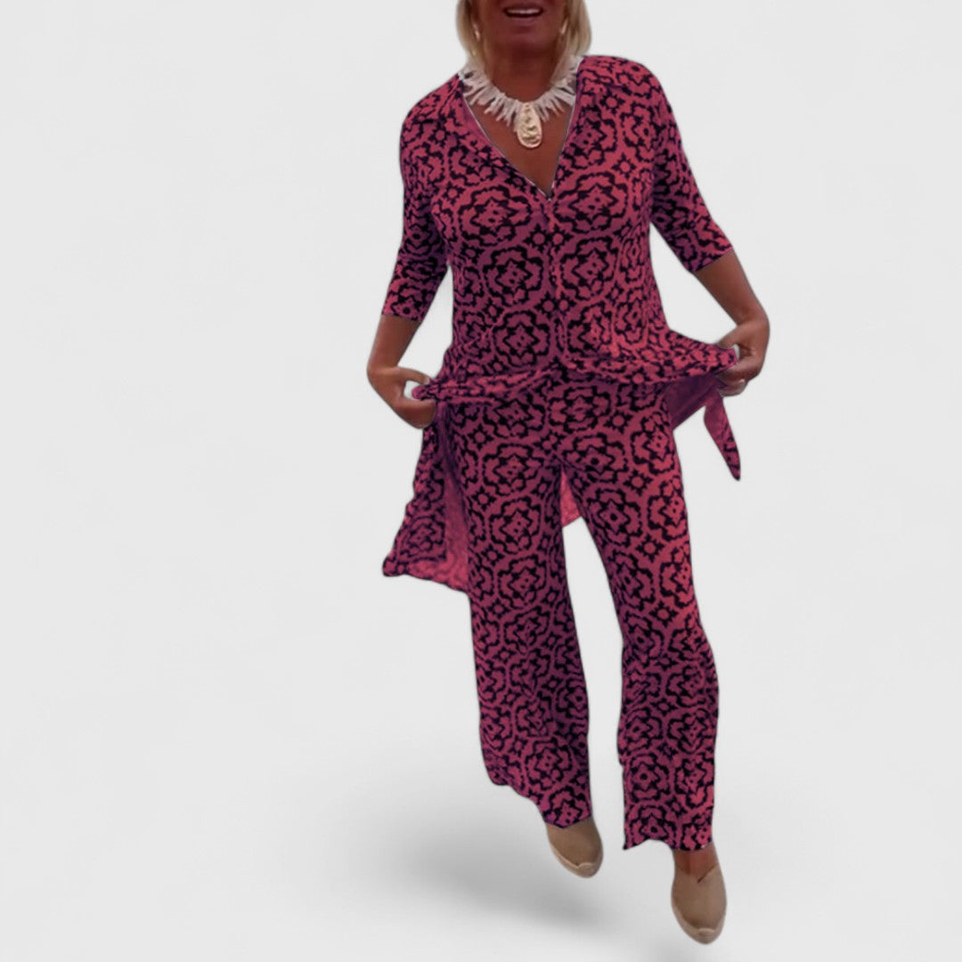 Carmela Vintage Set With Distinctive Prints And Buttons