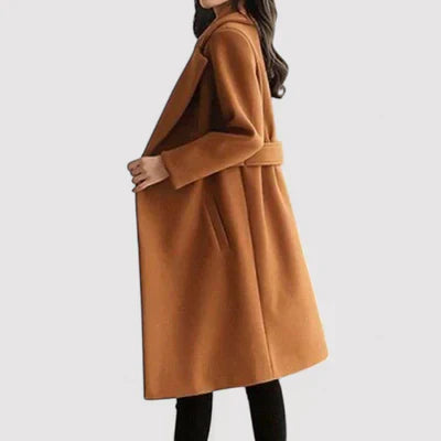 Clara Wool Coat With Belt For Winter Warmth And Style