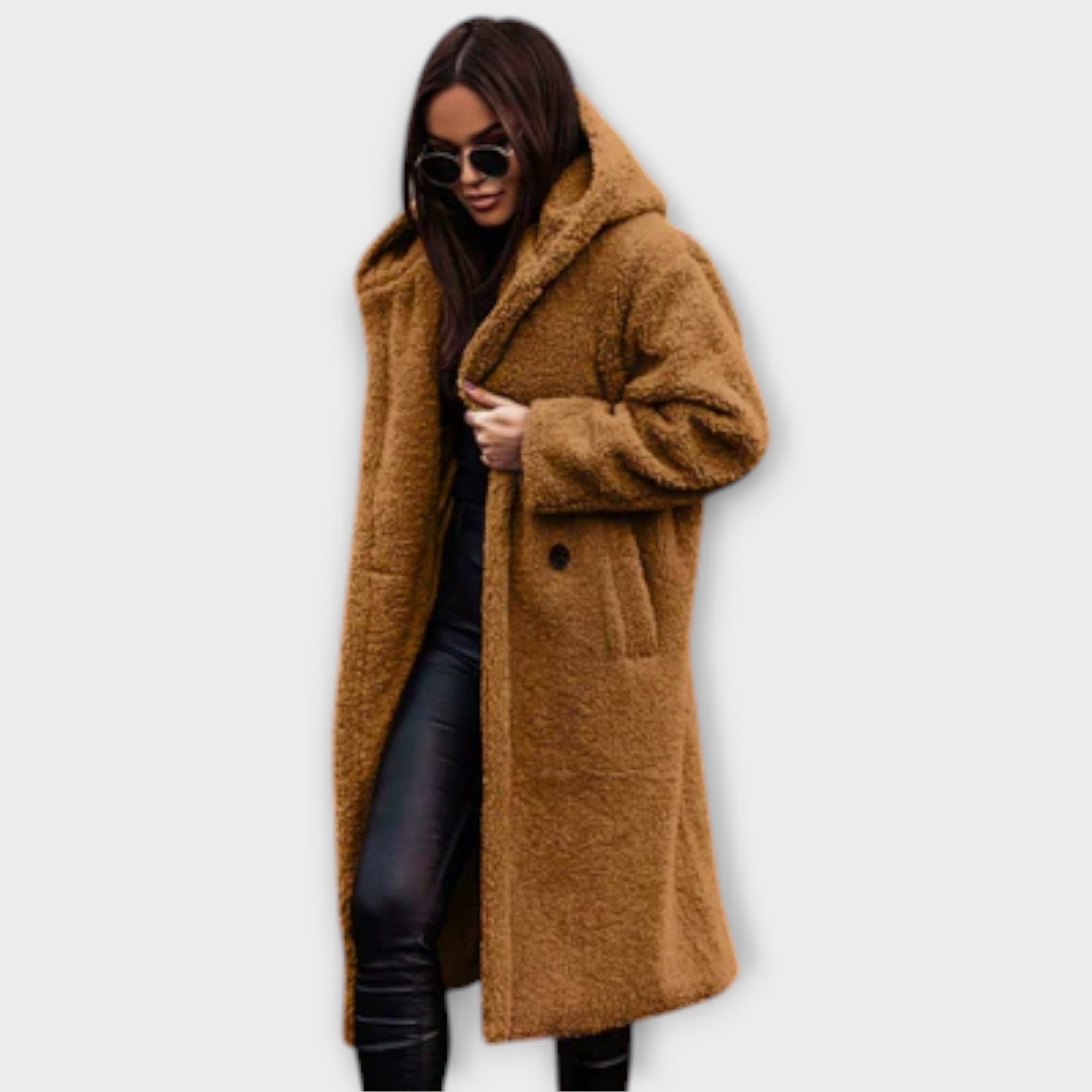 Jennifer Cosy Knee Length Hooded Winter Coat for Women