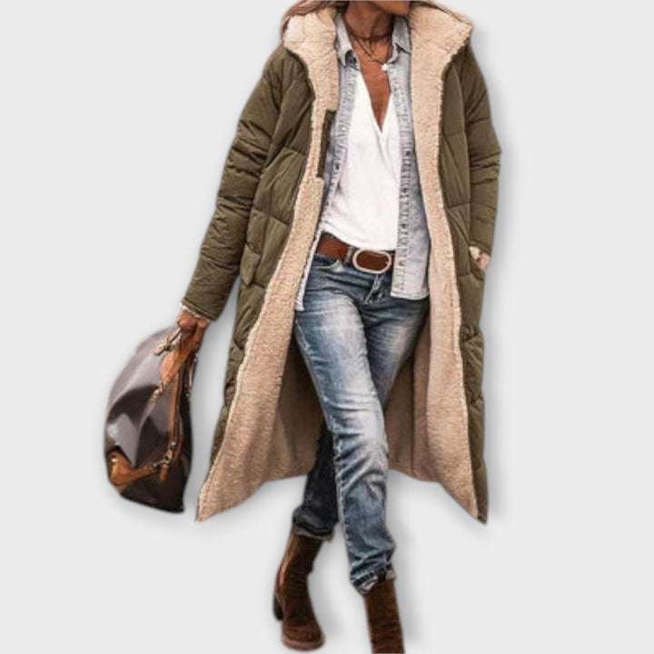 Kora Cosy Fur Lined Winter Coat For Cold Days And Nights