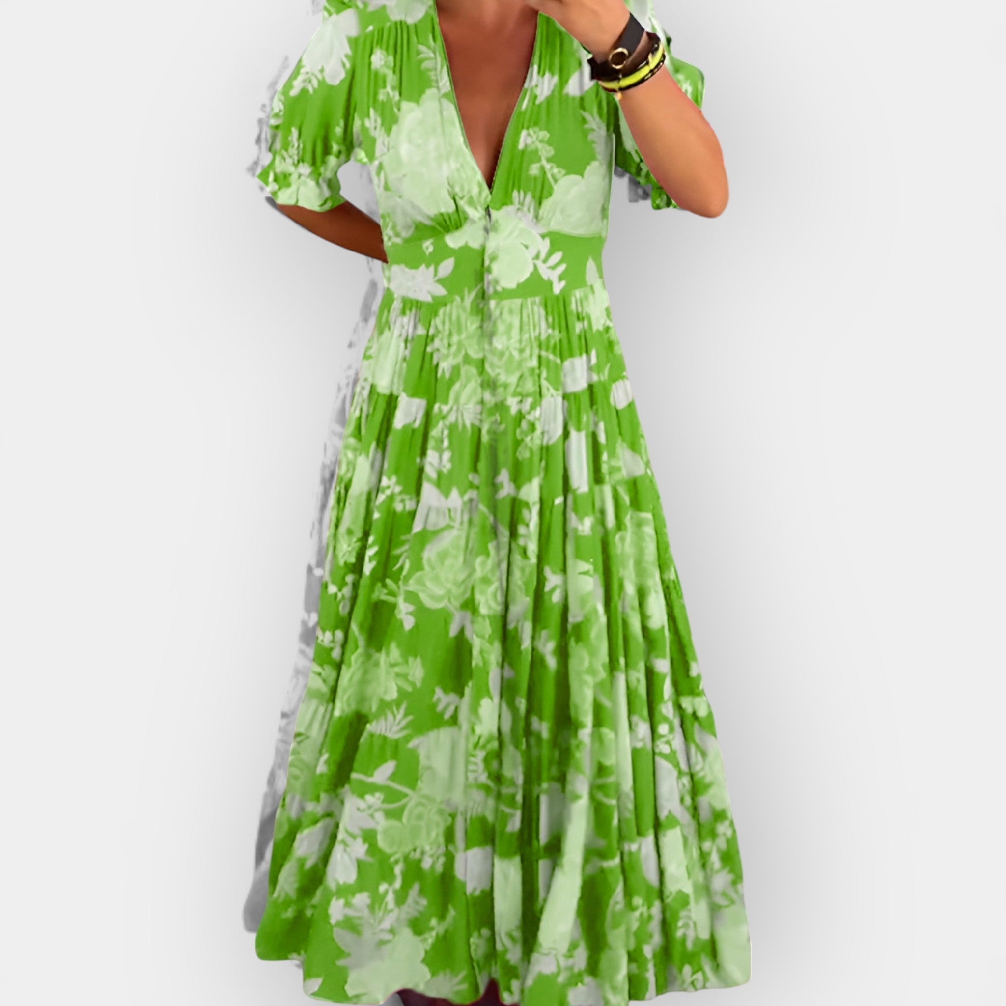 Airy Floral Dress With Pockets For Summer Daywear Everyday