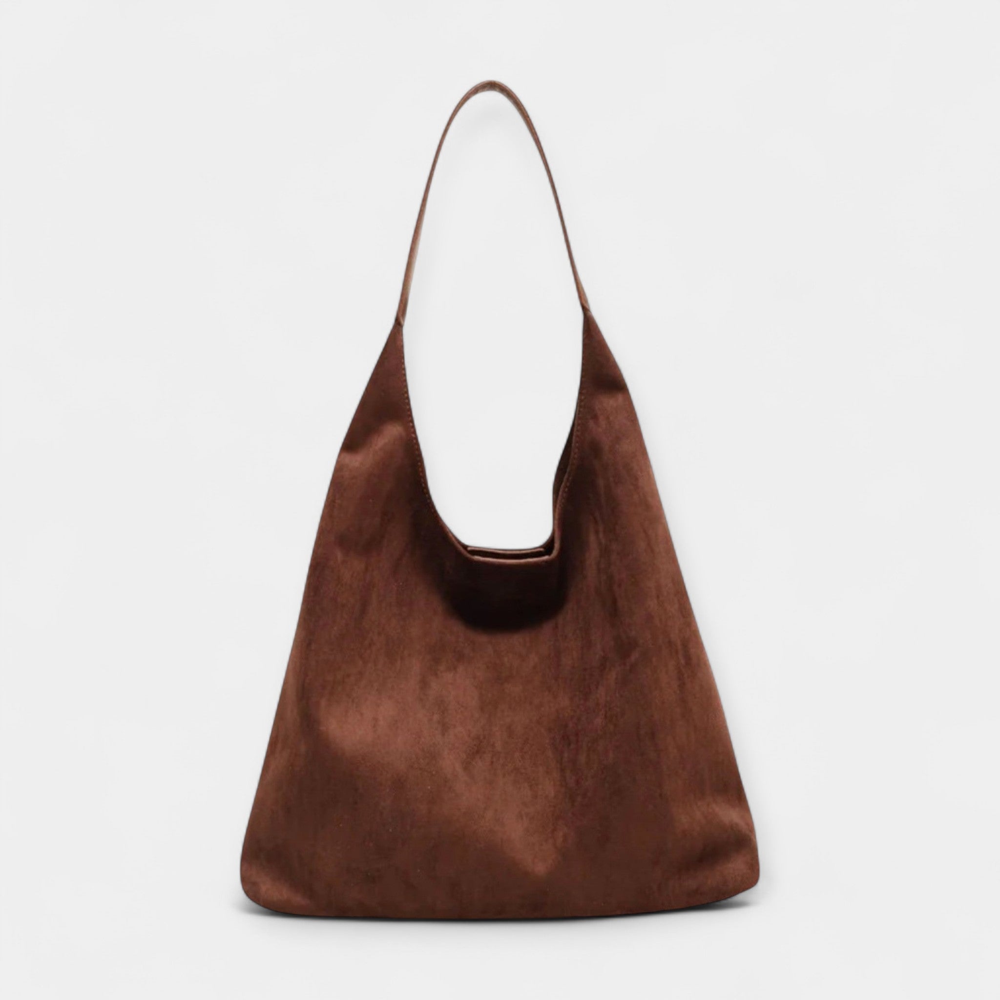 Elegant Hobo Bag With Suede Texture For Everyday Use
