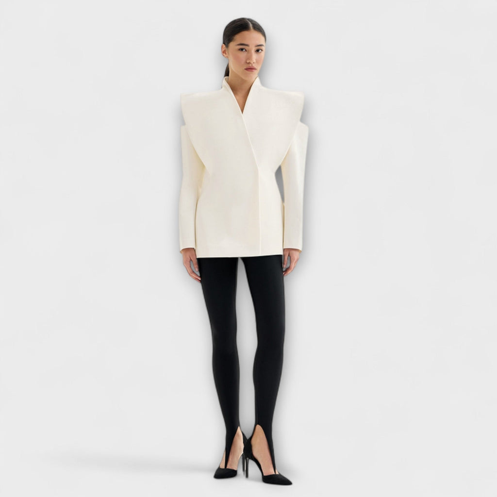 Valeria Sculptural Shoulder Blazer Statement Moments