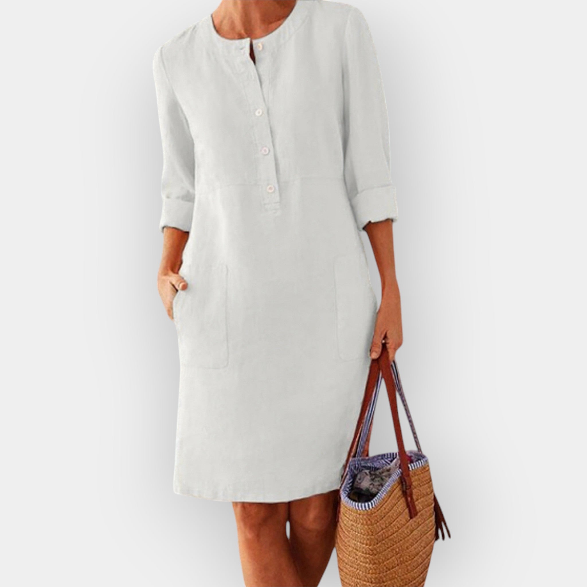 Cotton Midi Dress With Elegant Simplicity For All Occasions