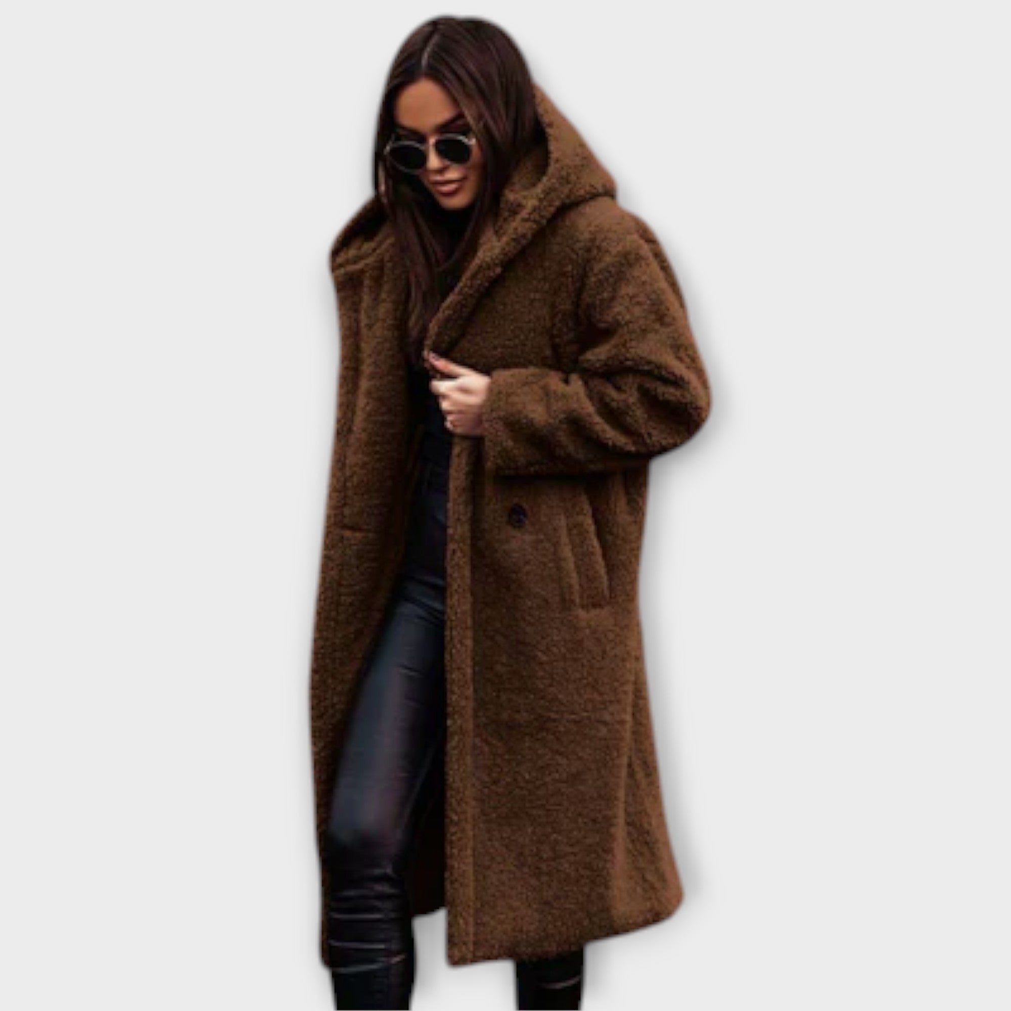 Jennifer Cosy Knee Length Hooded Winter Coat for Women