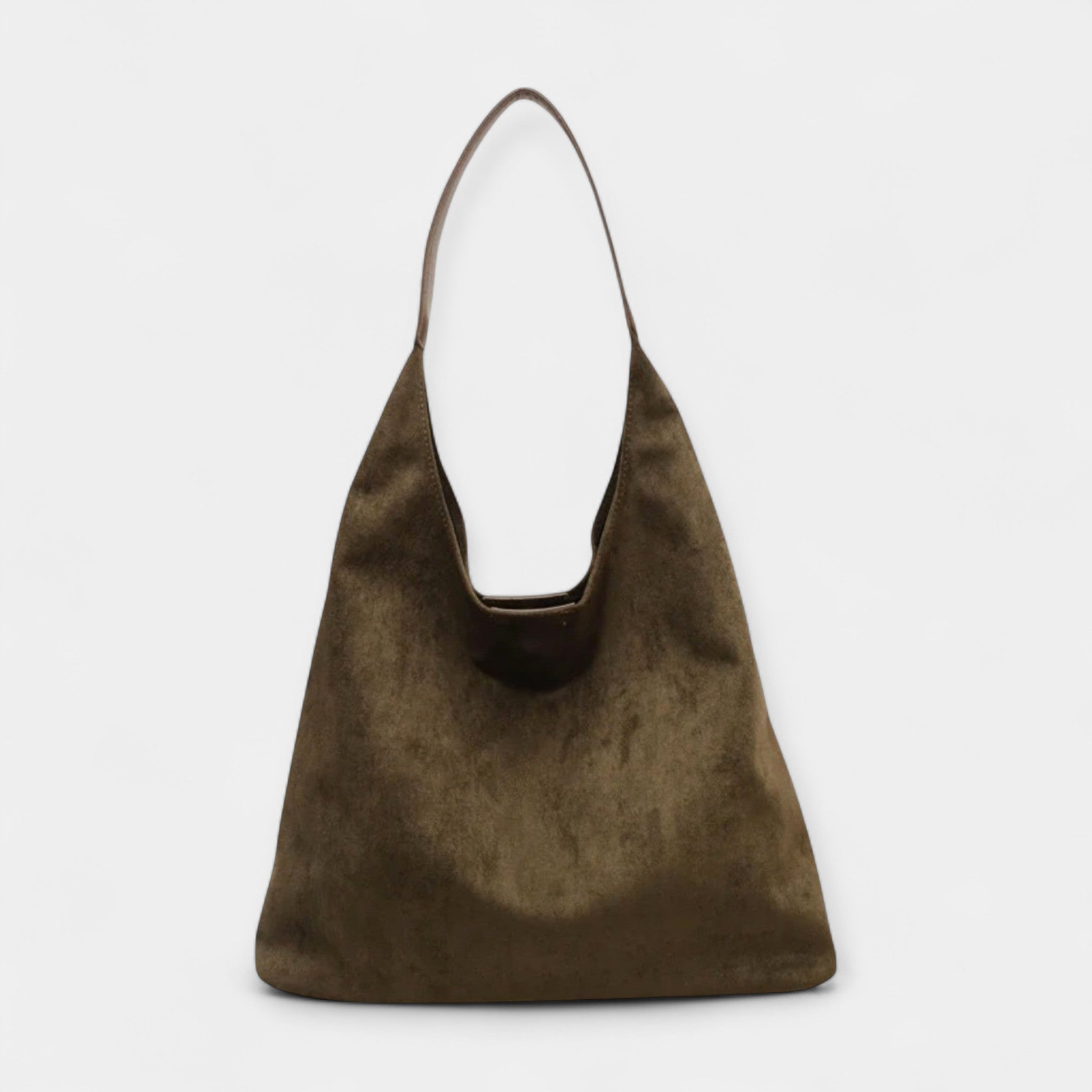 Elegant Hobo Bag With Suede Texture For Everyday Use