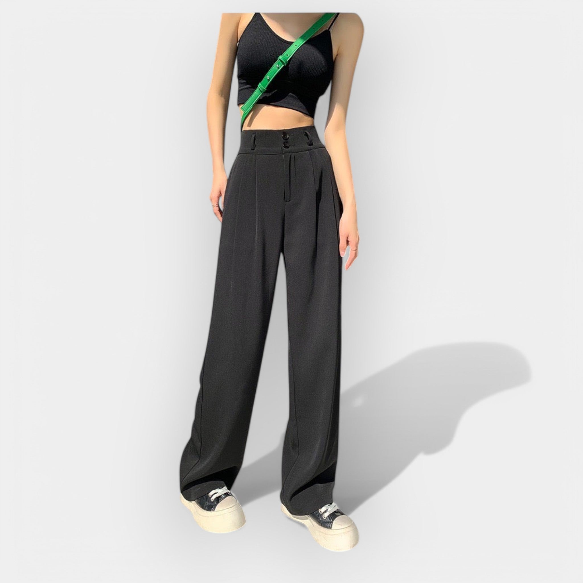 Wide Leg Trousers Korean Style Baggy Urban Casual Relaxed