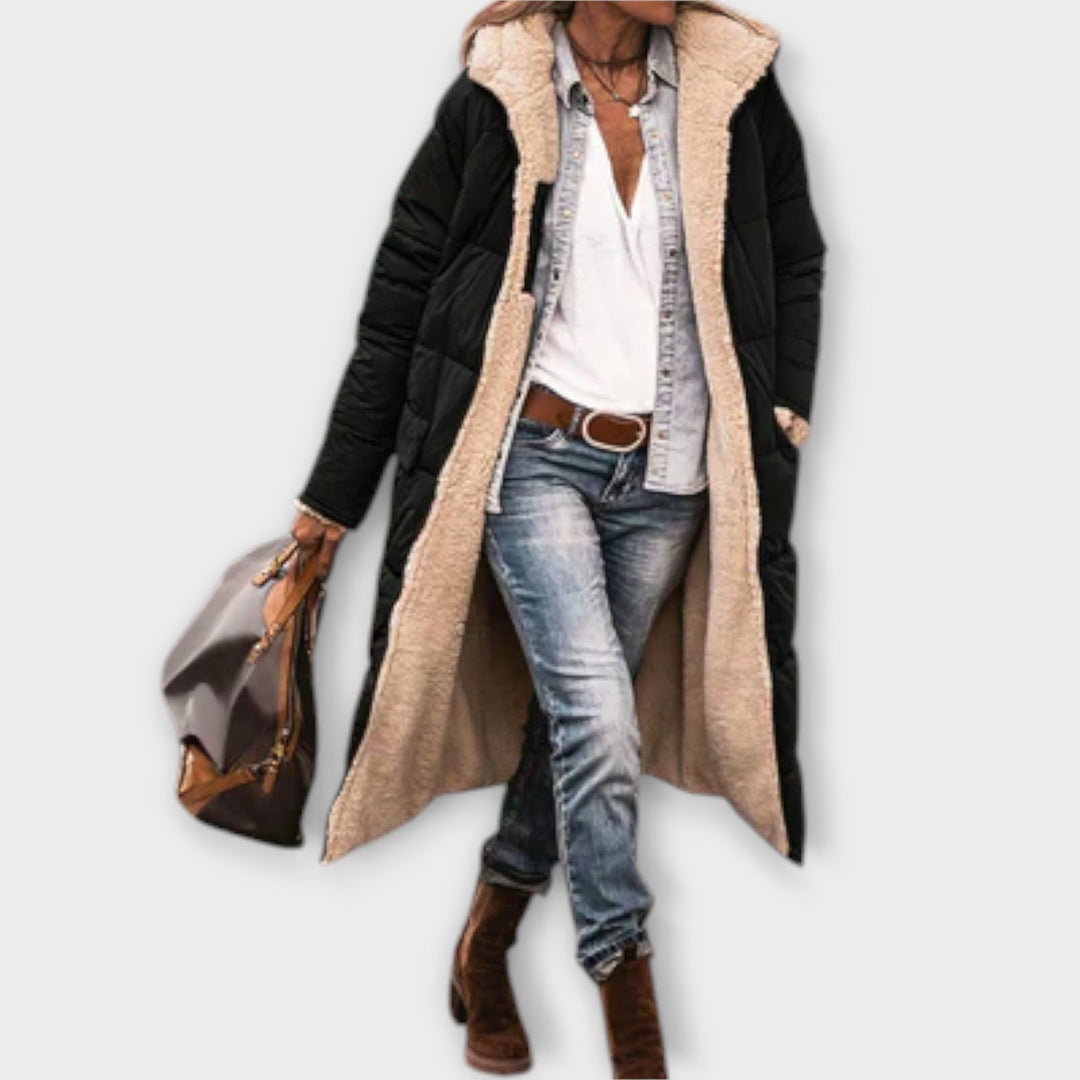 Kora Cosy Fur Lined Winter Coat For Cold Days And Nights