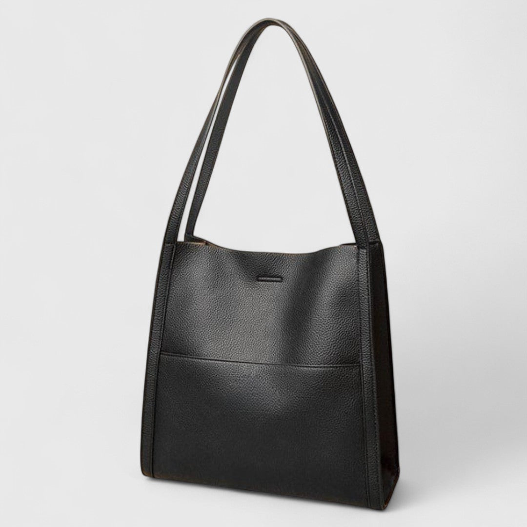 Plousia Leather Shoulder Bag Minimalist Elegant Design