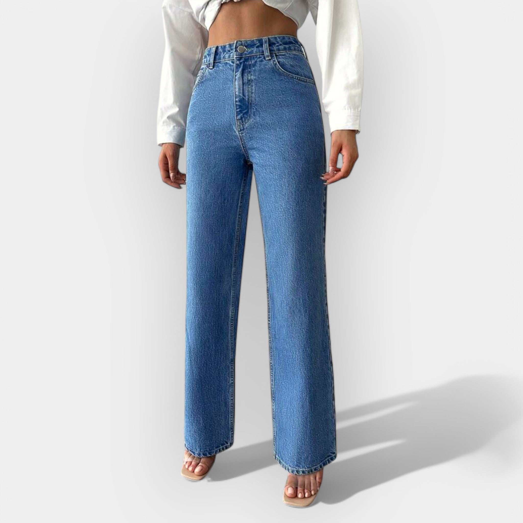 High Waisted Jeans With Wide Leg For Versatile Style