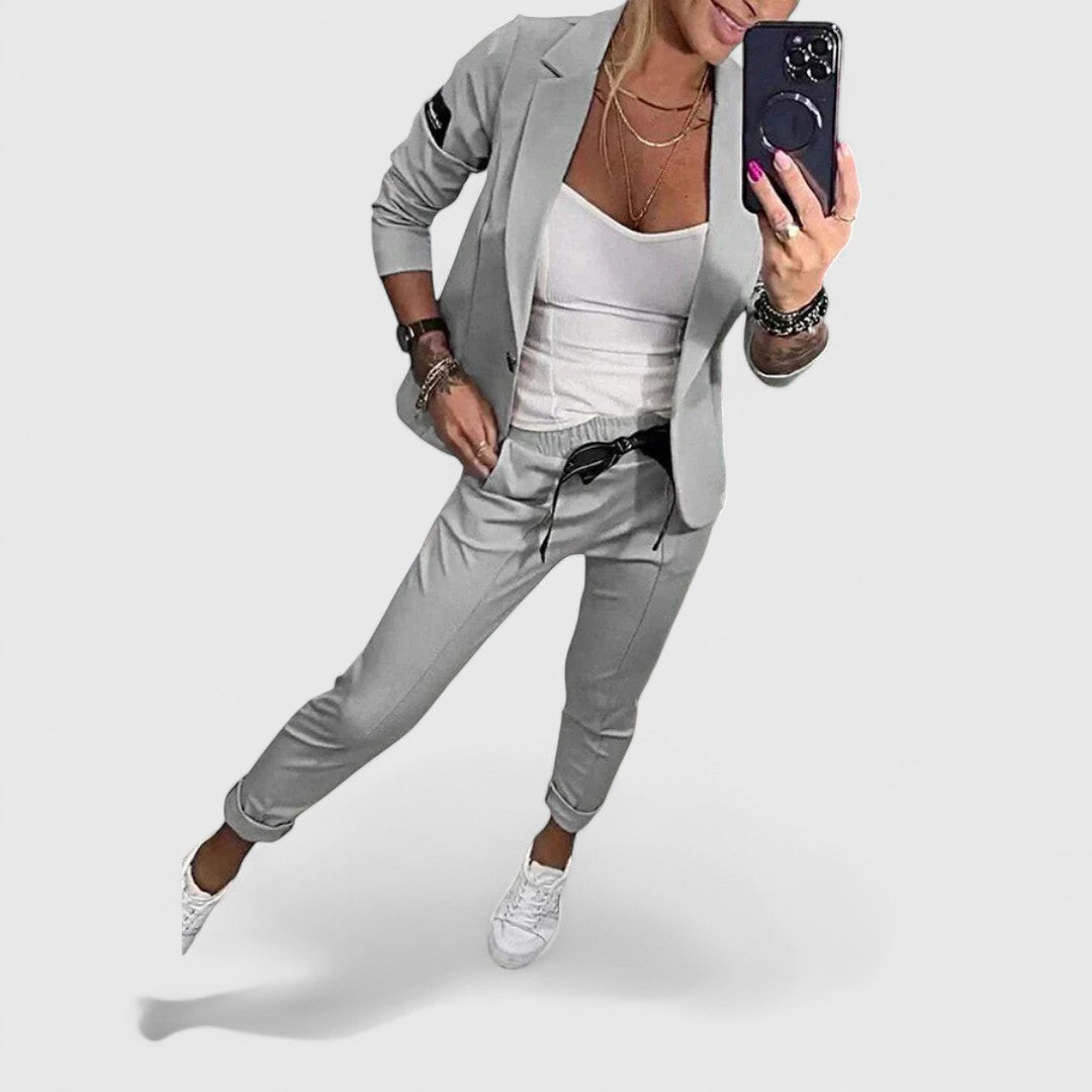 Amalia Timeless Soft Jacket And Relaxed Jogger Set