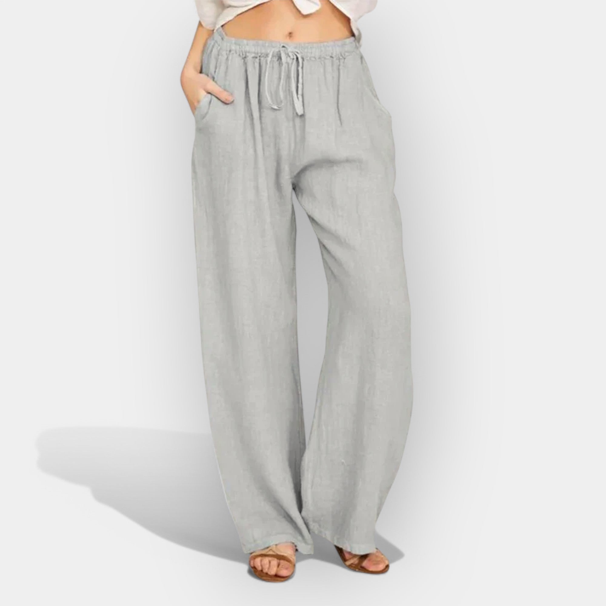 Lightweight Linen Trousers for Summer Casual Everyday Wear