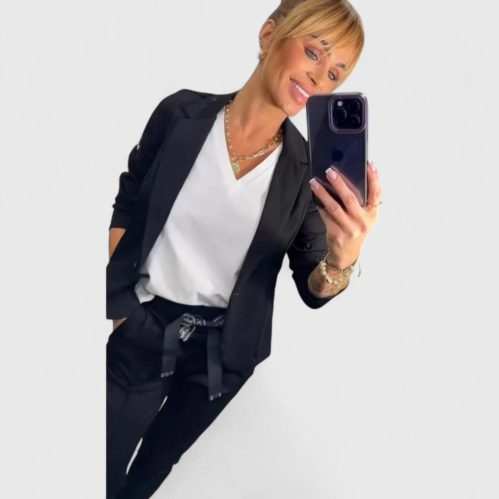 Amalia Timeless Soft Jacket And Relaxed Jogger Set