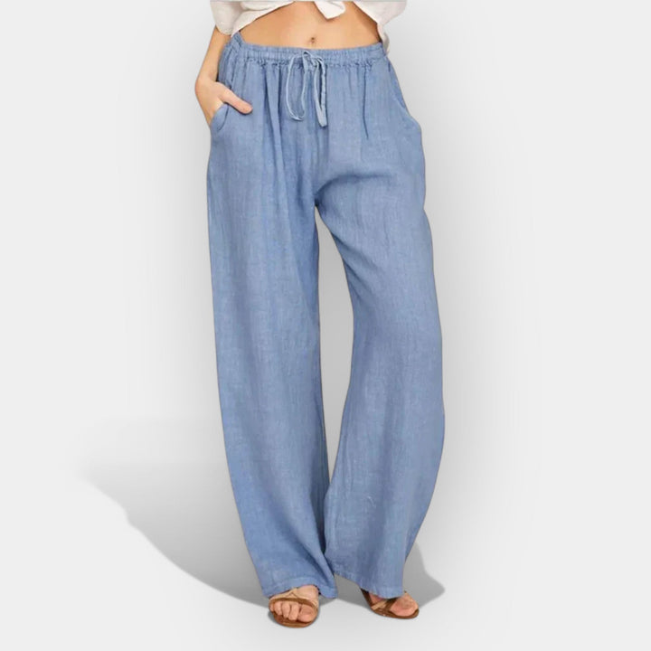 Lightweight Linen Trousers for Summer Casual Everyday Wear