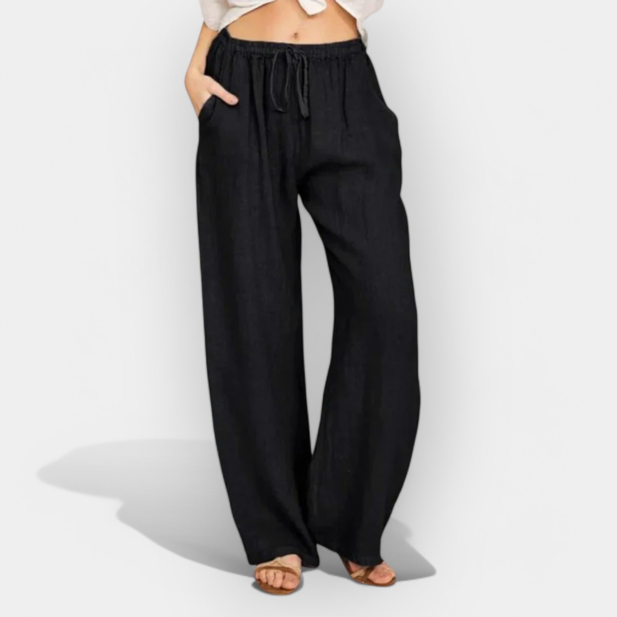 Lightweight Linen Trousers for Summer Casual Everyday Wear