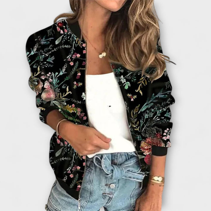 Linde Printed Zip Jacket Statement Style For Any Season