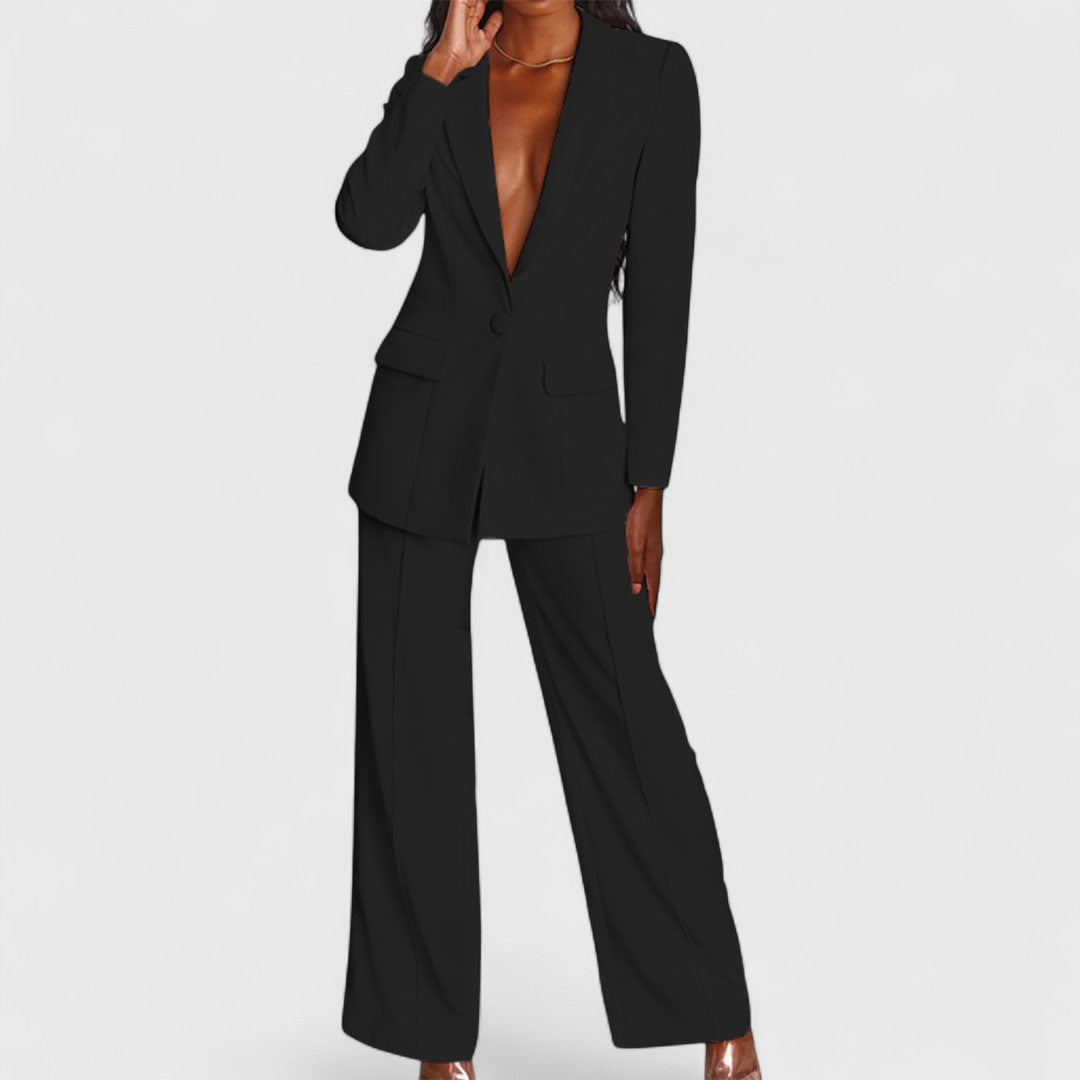 Matina Elegant Suit With Jacket And Trousers For Office