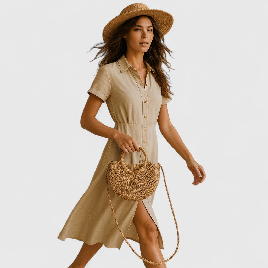 Kaiti Elegant Straw Shoulder Bag Natural Texture Classic