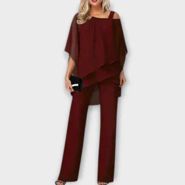 Elegant Chiffon Palazzo Pants Set For Sophisticated Looks