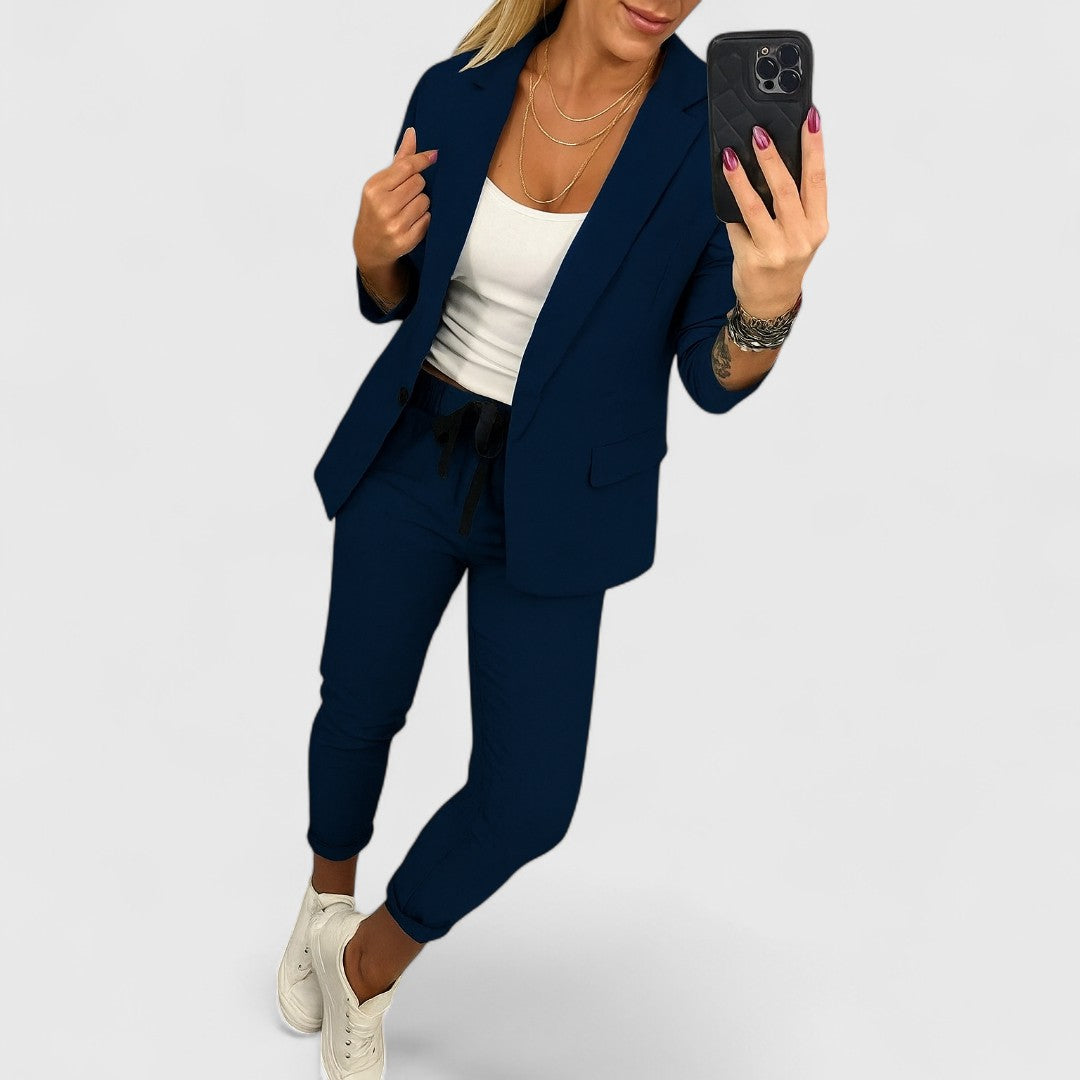 Amalia Timeless Soft Jacket And Relaxed Jogger Set