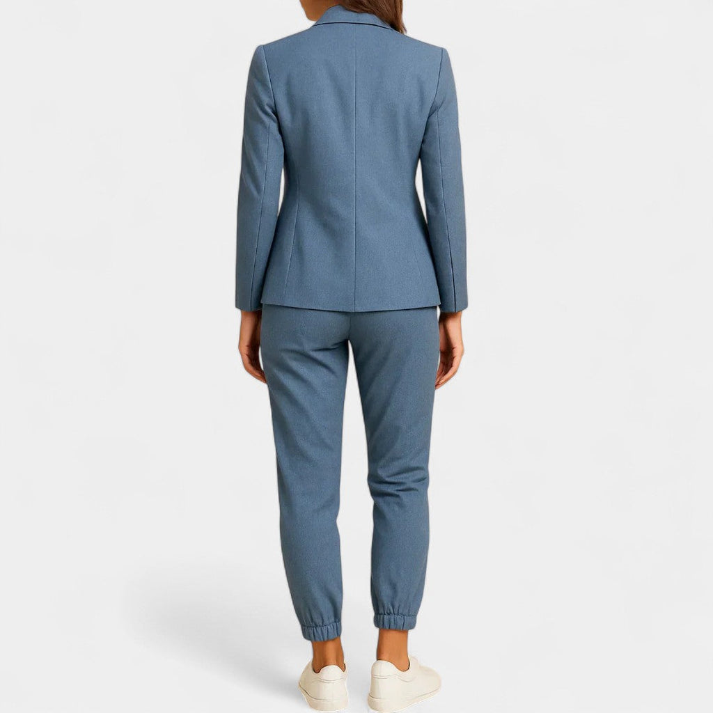 Zenobia Elegant Cardigan And Trousers Set For Meetings