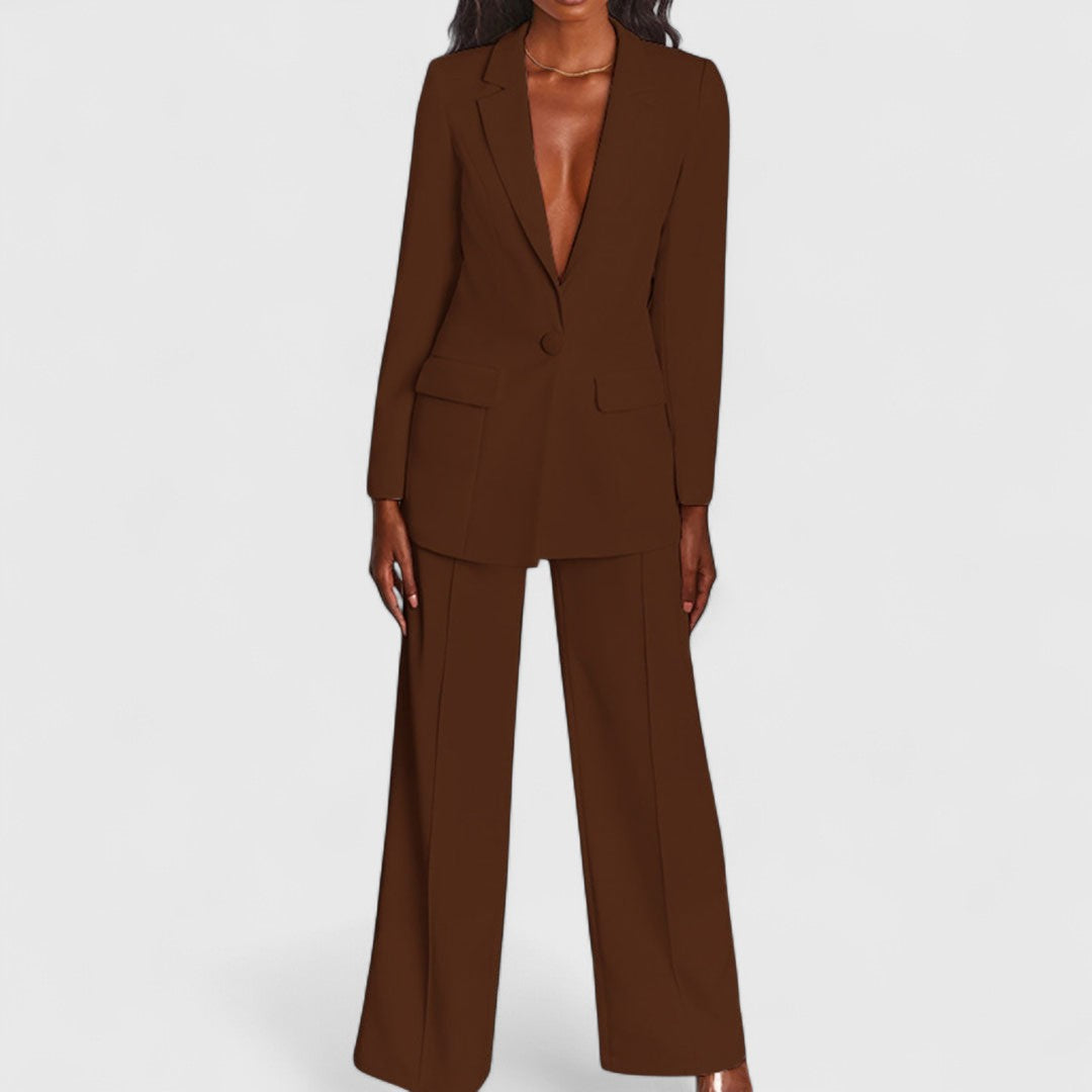 Matina Elegant Suit With Jacket And Trousers For Office