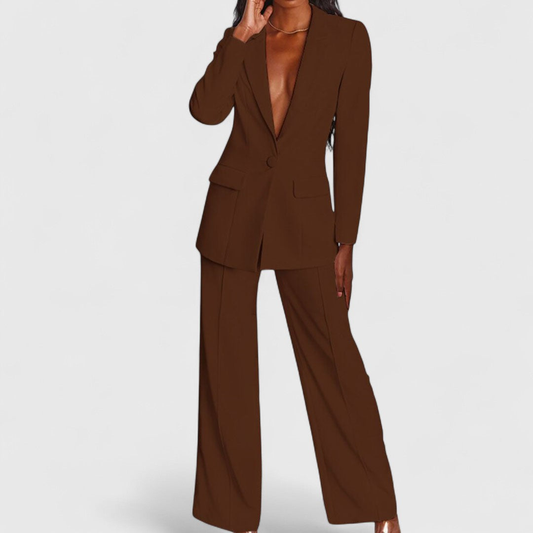 Matina Elegant Suit With Jacket And Trousers For Office