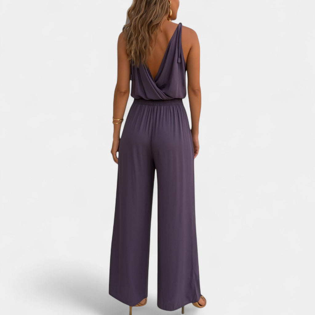 Eleonora Luxe One Piece With Gold Details And Slit