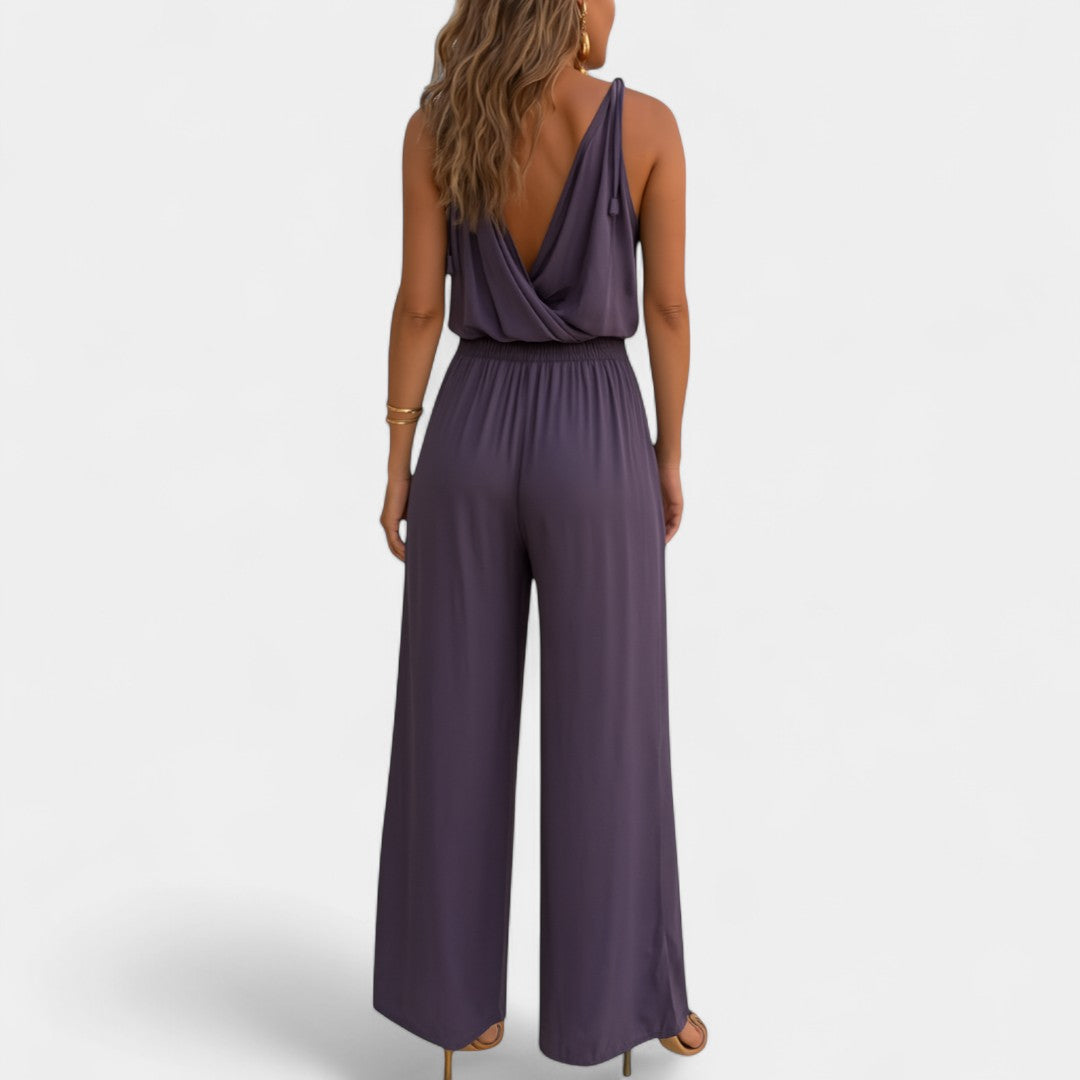 Eleonora Luxe One Piece With Gold Details And Slit