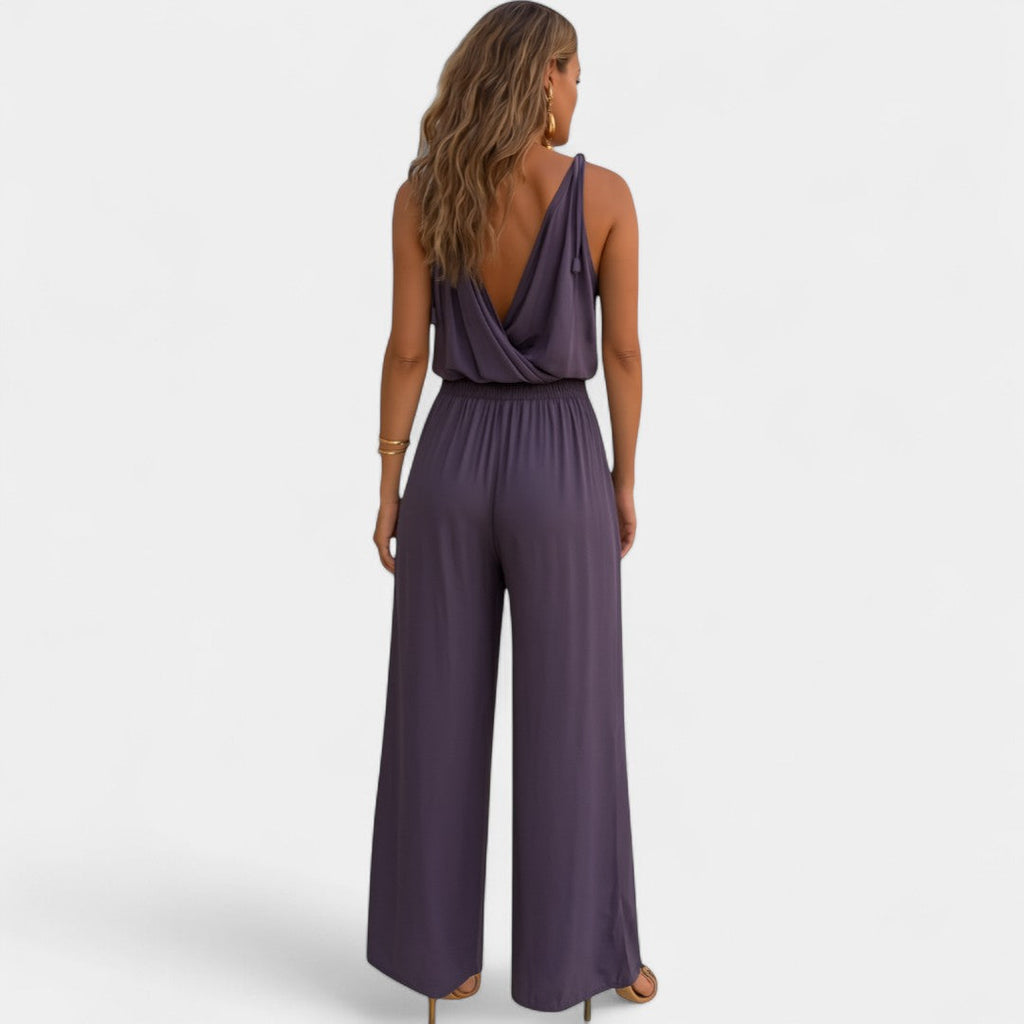 Eleonora Luxe One Piece With Gold Details And Slit