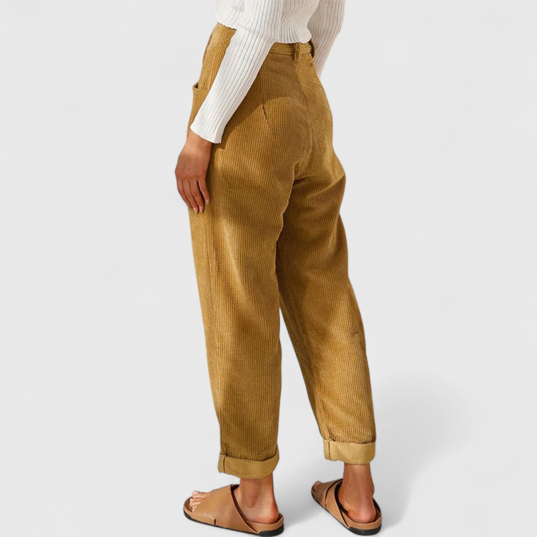 Anastasia Relaxed Fit Corduroy Trousers For Modern Style