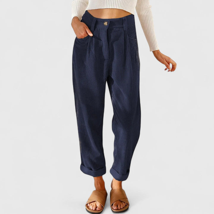 Anastasia Relaxed Fit Corduroy Trousers For Modern Style
