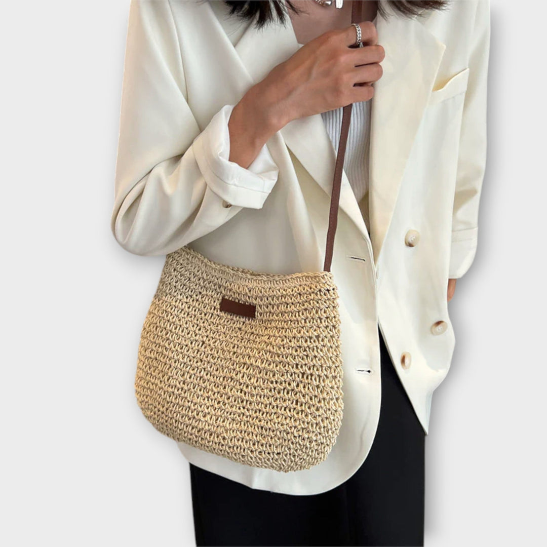 Summer Shoulder Bag with Adjustable Strap and Pockets