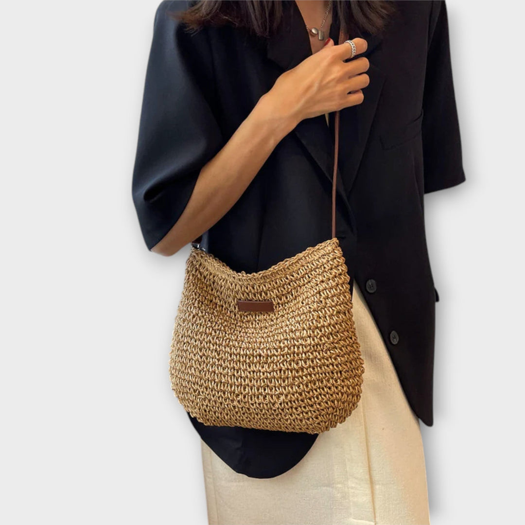 Summer Shoulder Bag with Adjustable Strap and Pockets