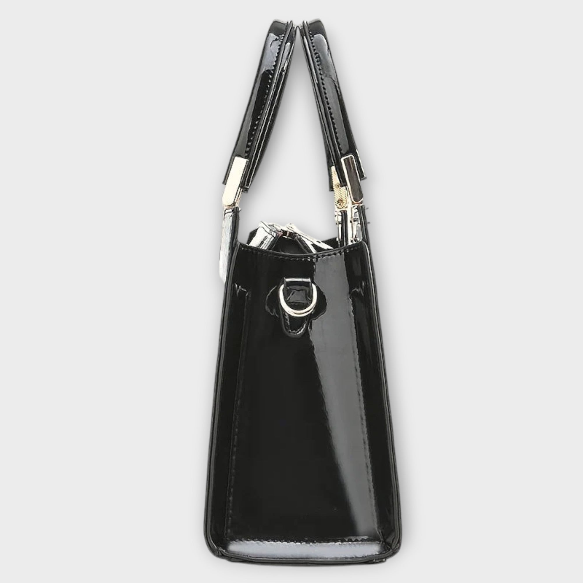 Shiny Croco Handbag With Glossy Finish For Everyday Use