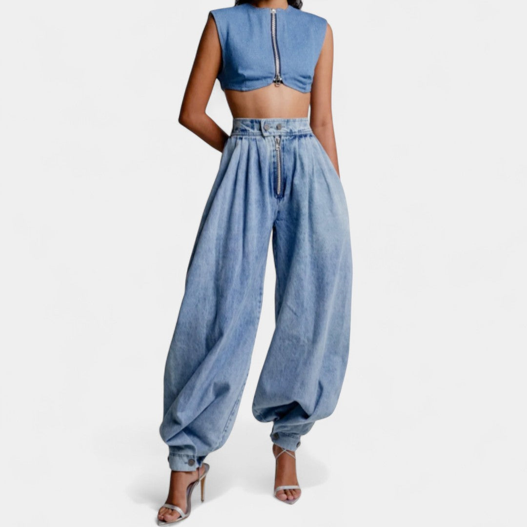 Nausika Balloon Leg Jeans With High Waist Everyday Wear
