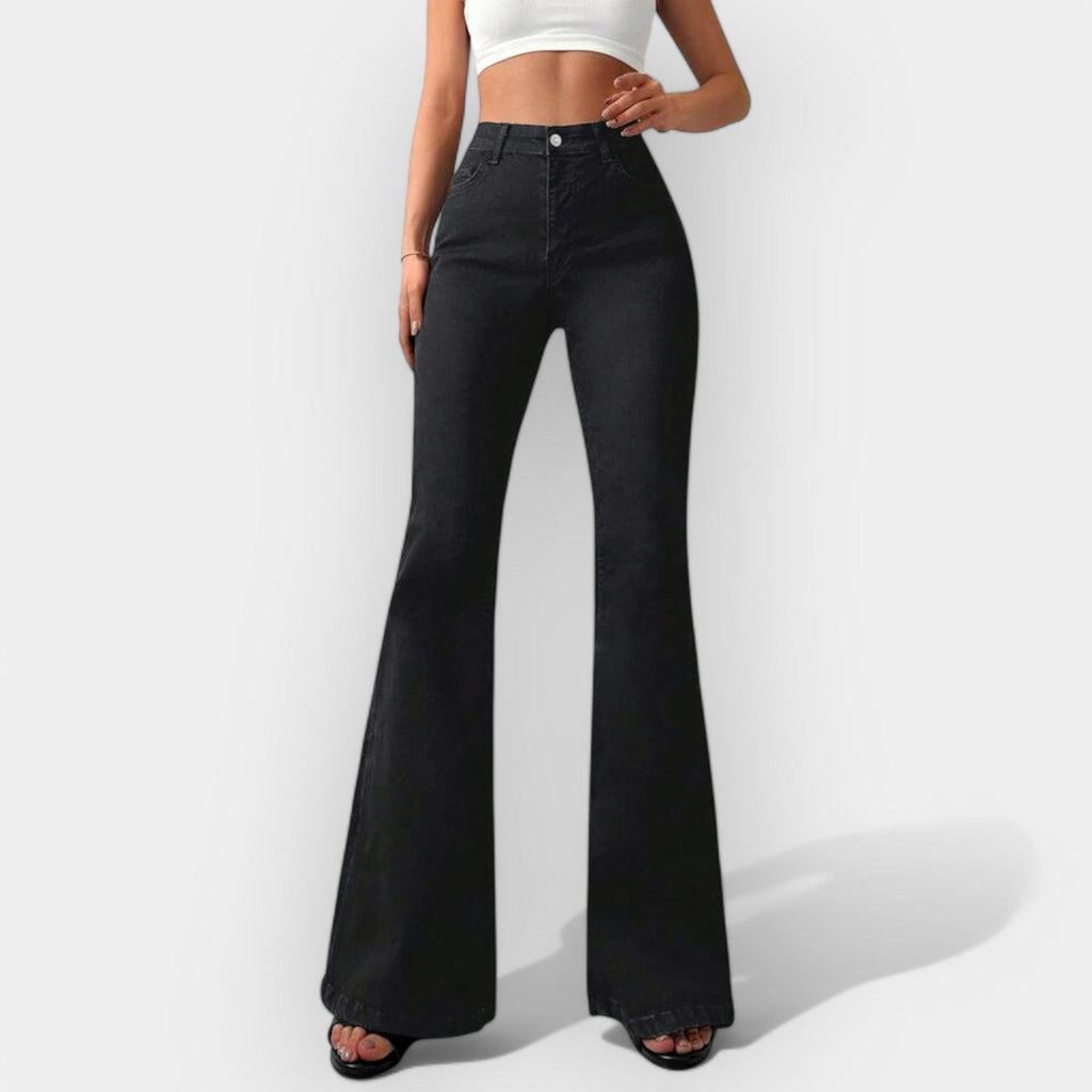 High Waisted Bootcut Jeans With Dynamic Hem And Style