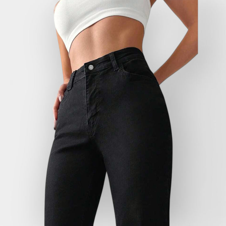 High Waisted Bootcut Jeans With Dynamic Hem And Style