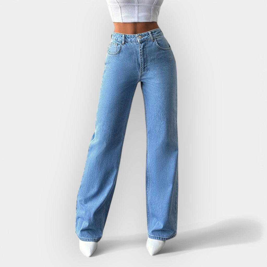 High Waisted Jeans With Wide Leg For Versatile Style