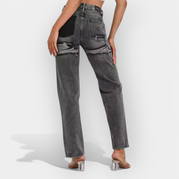 Relaxed Fit Jeans With Vintage Faded Denim For Everyday