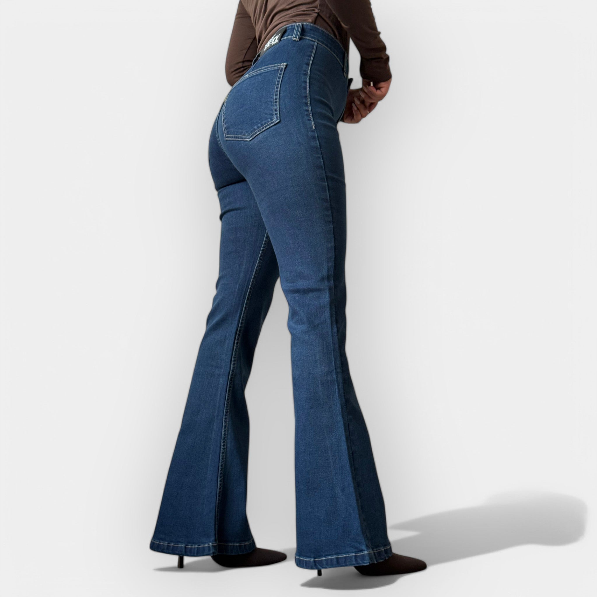 High Waist Flare Jeans For Sleek Silhouette All Day Wear