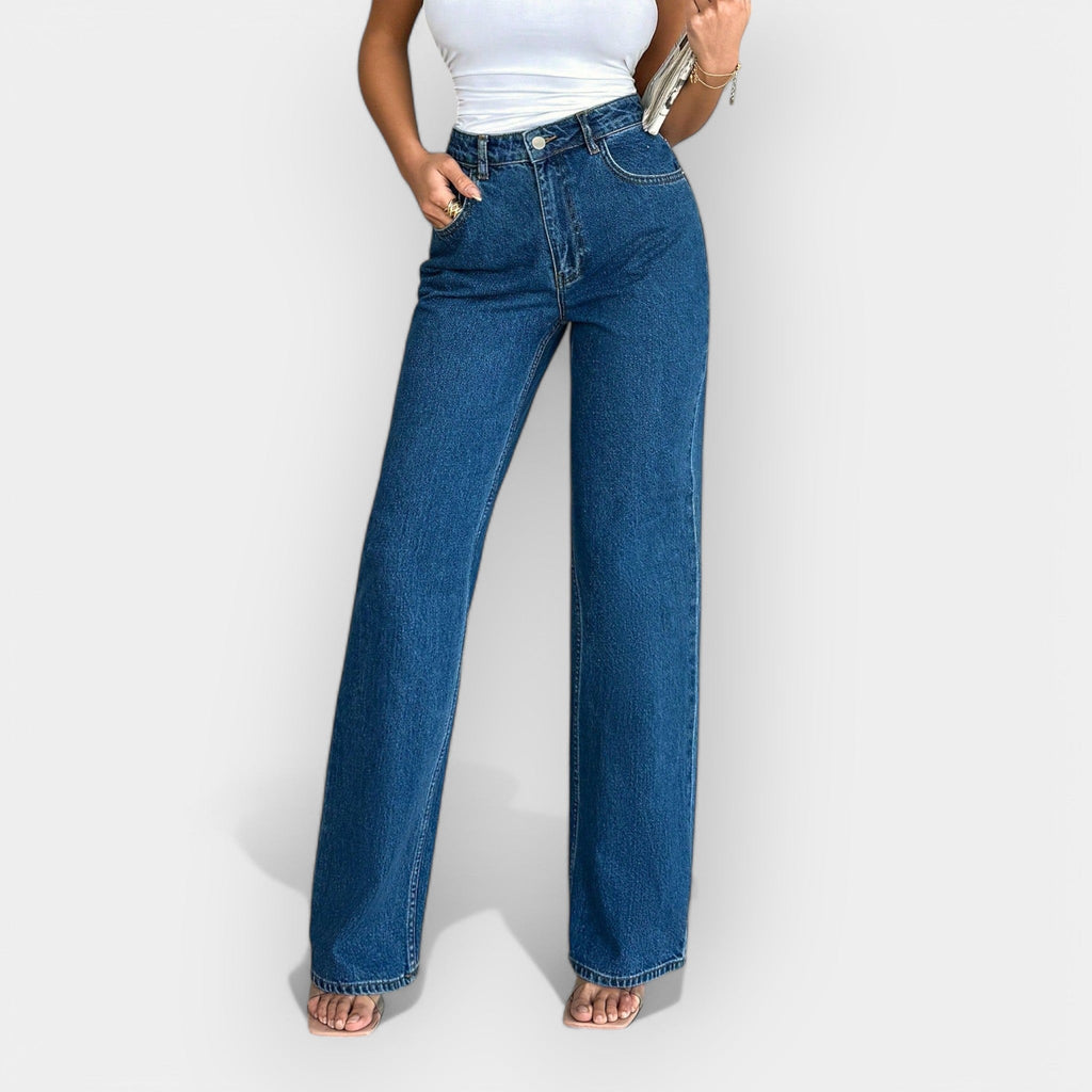 High Waisted Jeans With Wide Leg For Versatile Style