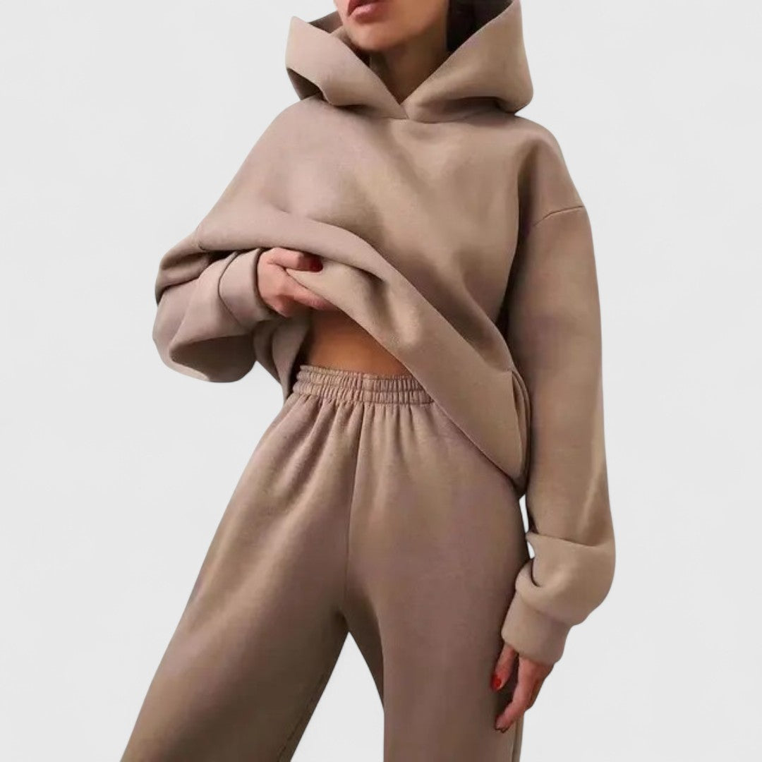 Aphrodite Cozy Hoodie Set With Trousers For Daily Comfort