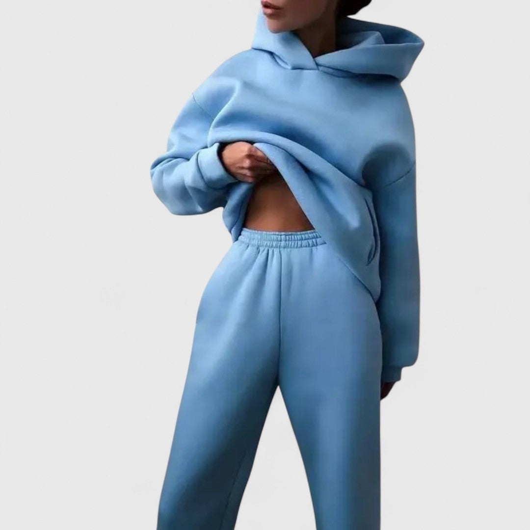 Aphrodite Cozy Hoodie Set With Trousers For Daily Comfort