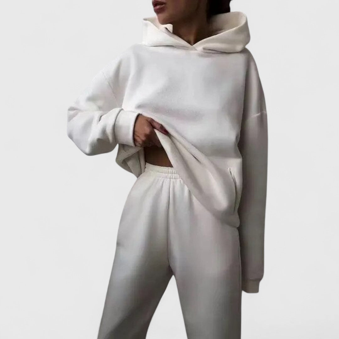 Aphrodite Cozy Hoodie Set With Trousers For Daily Comfort