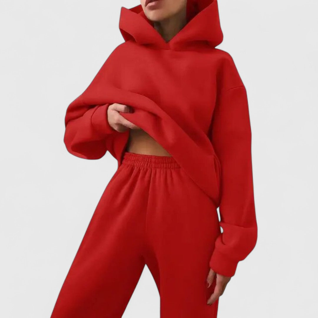 Aphrodite Cozy Hoodie Set With Trousers For Daily Comfort