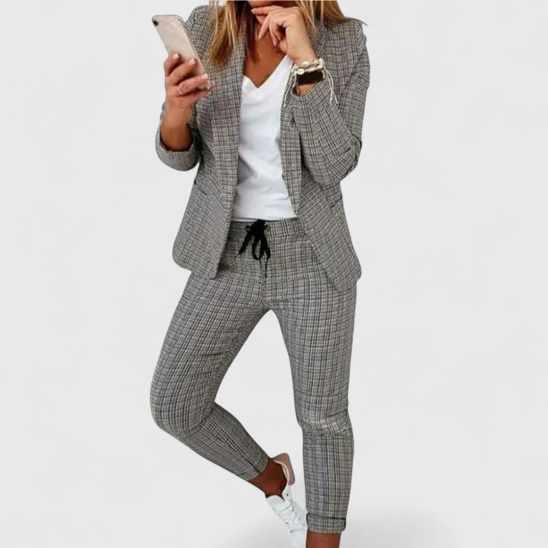 Hope Plaid Ladies Suit Balanced Comfort And Modern Style